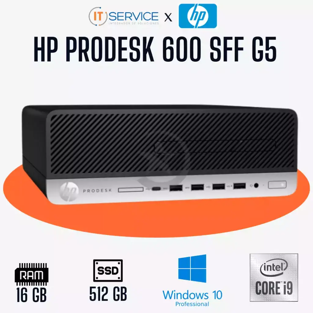 HP Prodesk 600 Sff G5 Core I9 9900 16Gb 512Ssd Dvdrw Win 10 Pro 