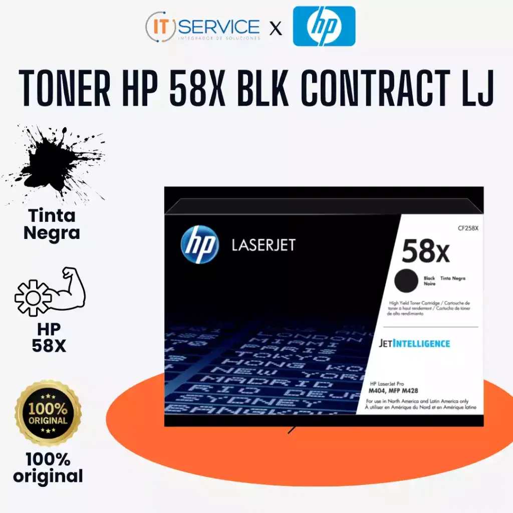 Toner HP 58X BLK Contract LJ