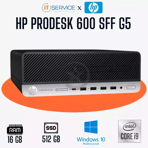 [7ZE18LA#ABM] HP Prodesk 600 Sff G5 Core I9 9900 16Gb 512Ssd Dvdrw Win 10 Pro 