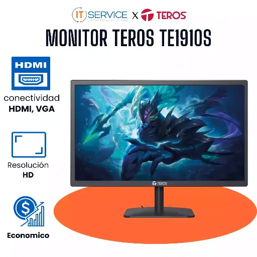 [TE-1910S] [TE-1910S] Monitor Teros TE1910S, 19", IPS, 1680x1050, HDMI / VGA