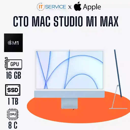 [Z12R001SS] CTO iMac 24 M1 8C CPU 8C GPU 16GB 1TB SSD TCH ID  Silver SPA
