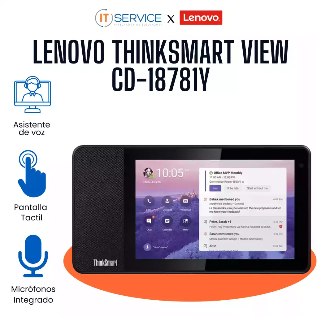 Lenovo ThinkSmart View CD-18781Y Pantalla Inteligente
