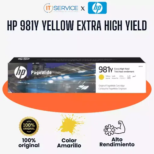 [L0R15A] [L0R15A] HP 981Y YELLOW EXTRA HIGH YIELD ORIGINAL PAGEWIDE CARTRIDGE