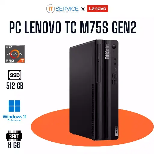 [11R9S08C00] PC LENOVO TC M75S GEN2 R7 PRO 5750G 8GB 512GB SSD M.2 WIN11 PRO