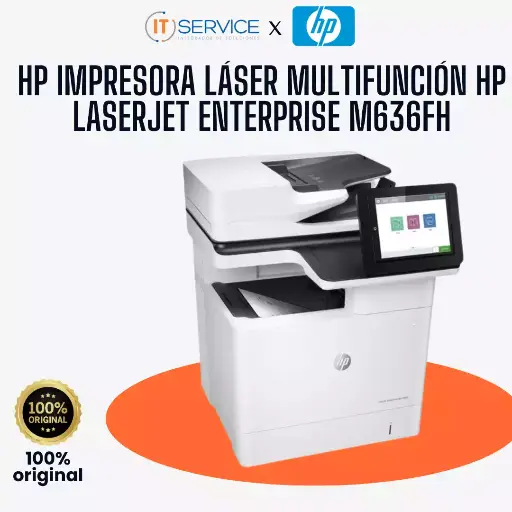 [7PT00A] Hp Impresora Láser Multifunción HP LaserJet Enterprise M636fh - Monocromo - Copiadora/Fax/Impresora/Escáner